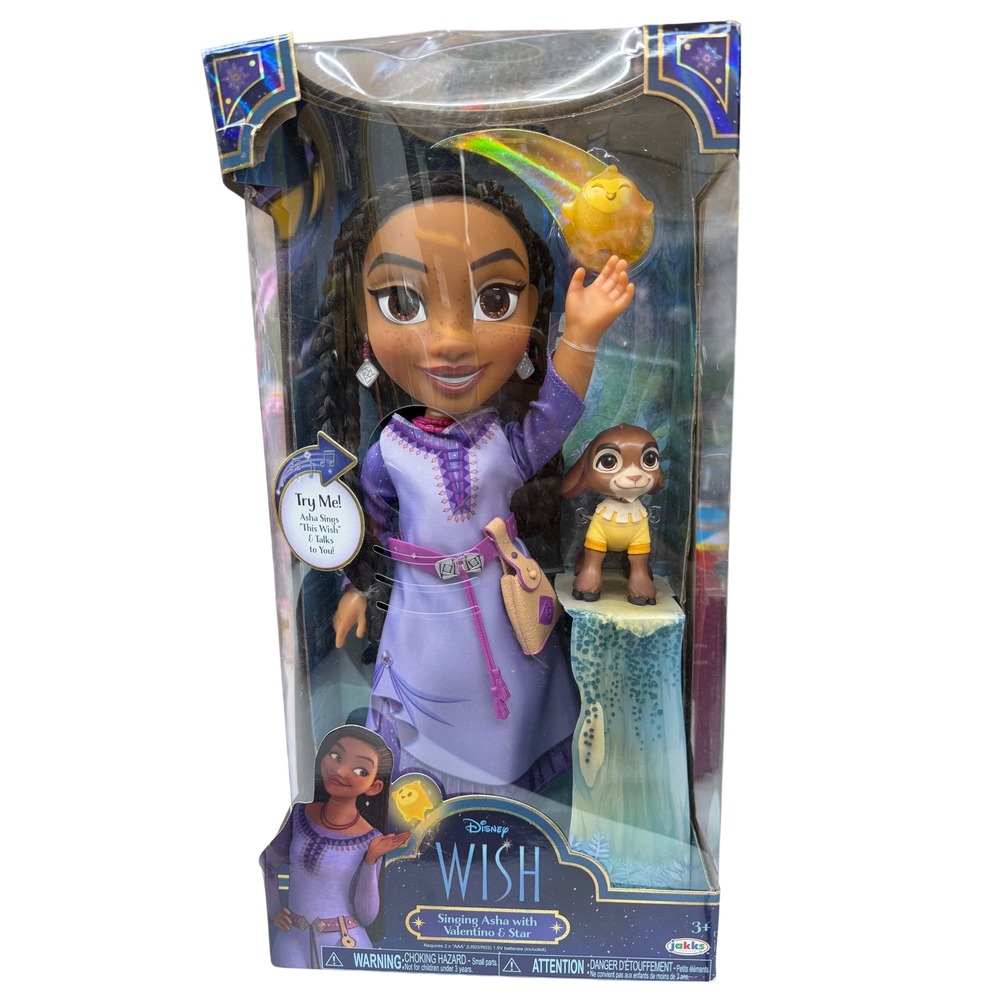 Disney Wish Singing Asha with Valentino and Star Doll Jakks Pacific Musical Toy